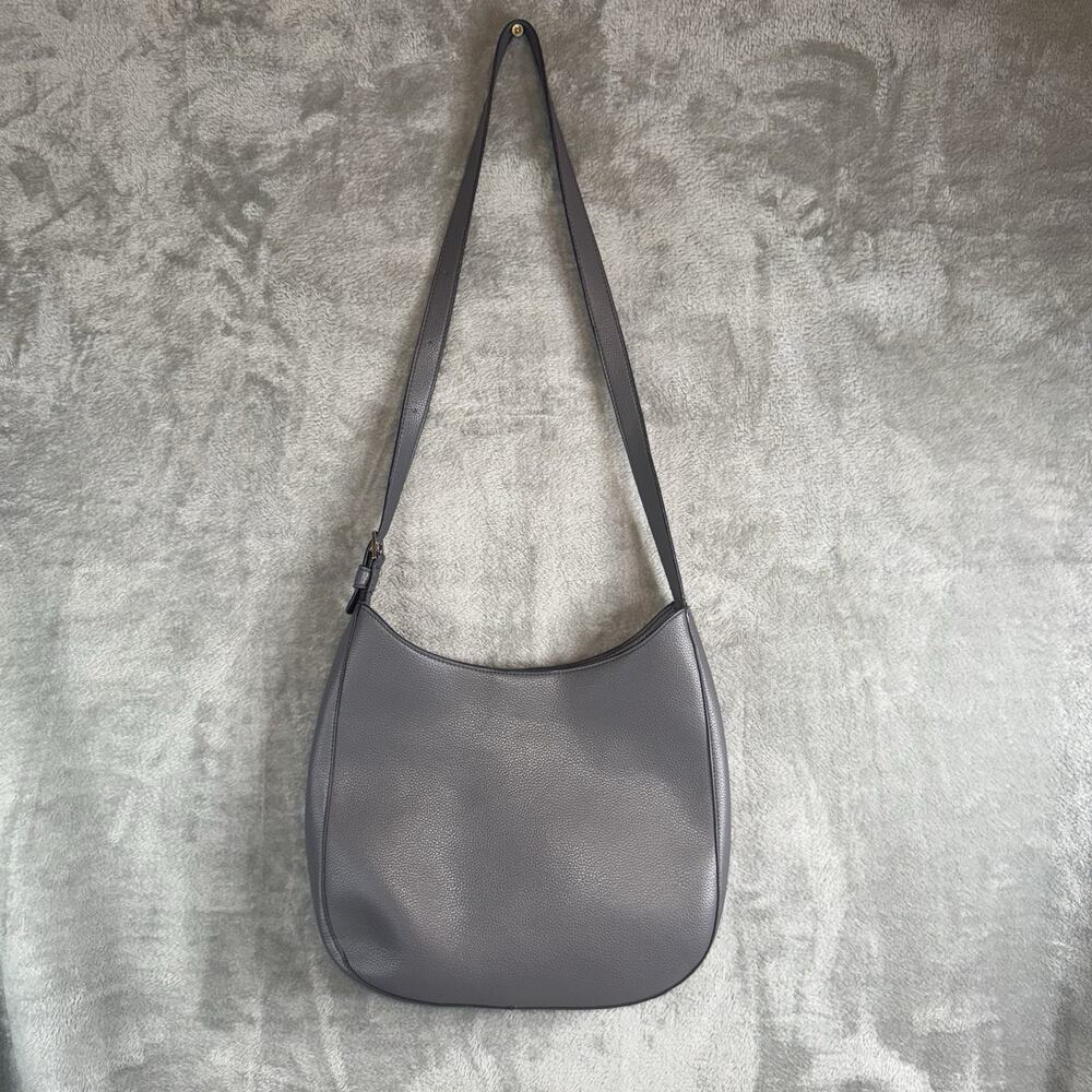 Vera Bradley Women's Outlet Faux Leather Hobo Convertible Crossbody Bag Gray